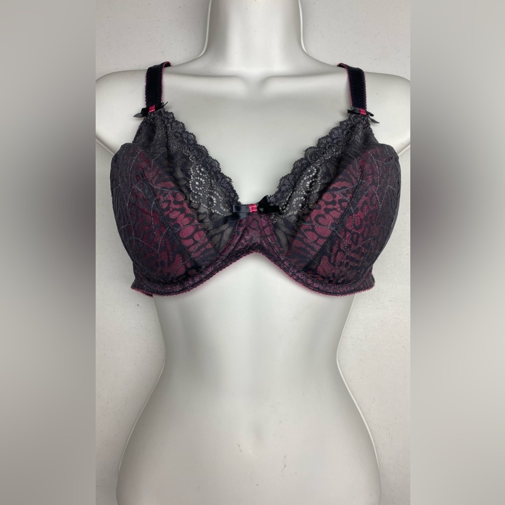Freya GRY/PNK Padded Demi, 34DDD *P1018